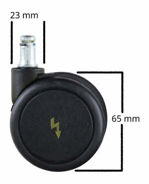 burostoelwiel ESD 65mm 23mm-maten_20230505113422